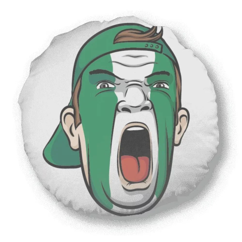 Cushion Pillow Nigeria Screang Facial Head Home Flag Decoration Throw Round Cap Makeup