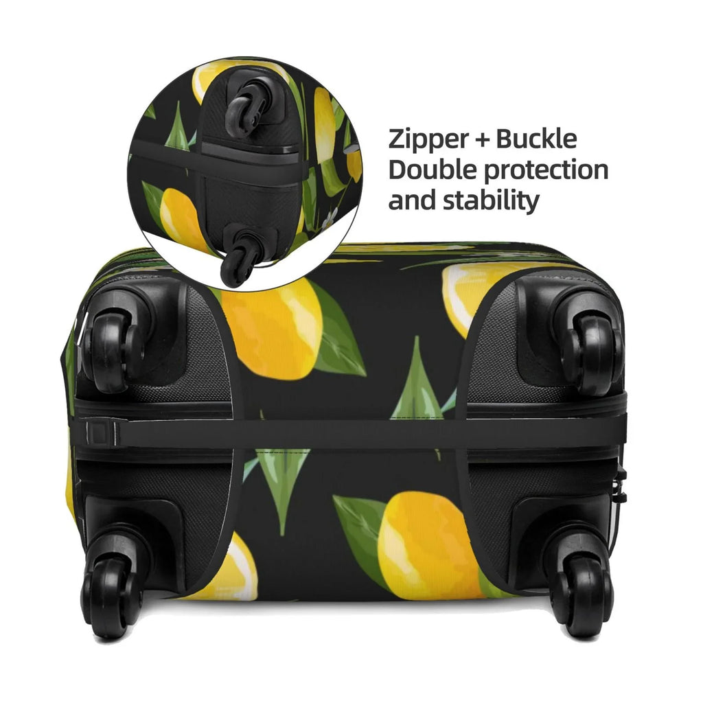 Stretch Adobk Covers Cover, And Lemon Flowers Cover, Leaves Washable For Men, Accessories-Small For Travel Fruits Suitcase Suitcase Luggage Women Luggage Protector Suitcase