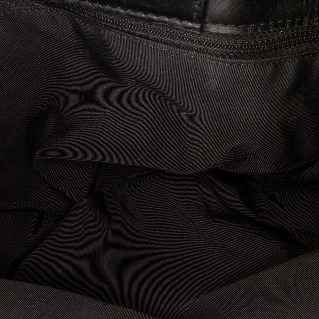 Bag Pre-Owned Black Chanel Authenticated (Good) Tote Reverso Leather Unisex Patent Tote Shopping Boy