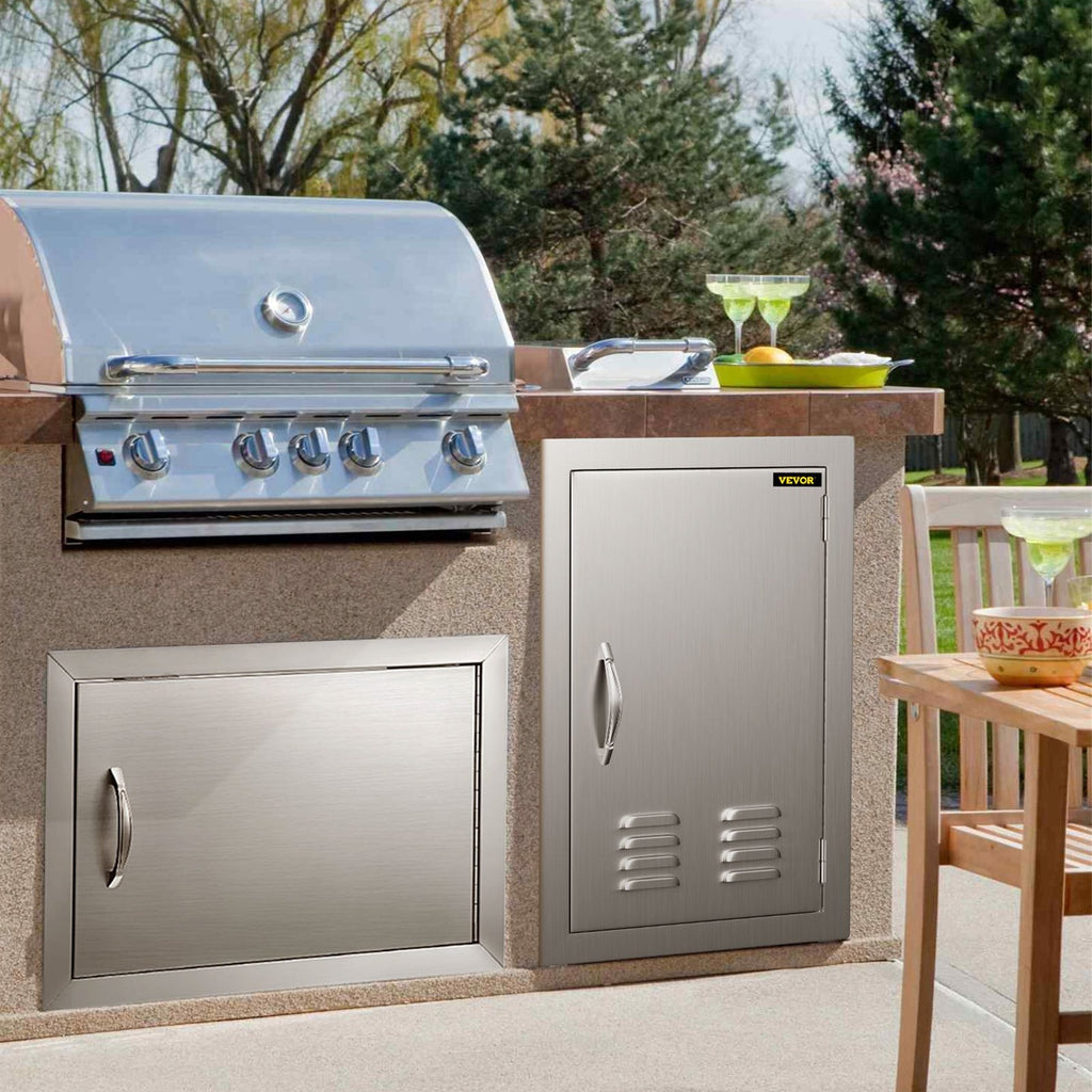 for Stainless Island Vertical Vents inch with Storage 17x24 Access Door Single Steel Door BBQ