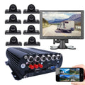 Cameras Recorder 1080P Car Mobile Remote JOINLGO DVR Large on WiFi View 4G Phone Mini Video for Car HD Screen PC GPS 10" 8-CH Truck/RV/Bus MDVR System Vehicle with AHD Backup DVR Camera Angle Monitor