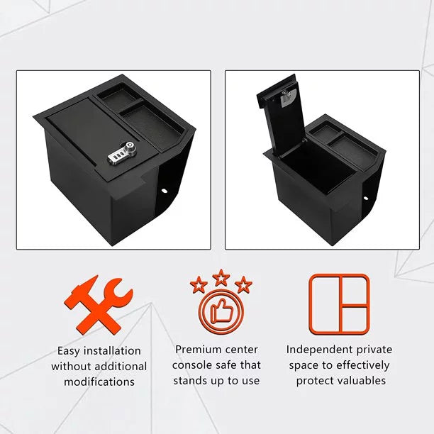 Toyota Vault 2021 Compatible 2008 Console Sequoia Tundra, Storage Safe Gun 2007 2013 Box with KOJEM Toyota - - Center