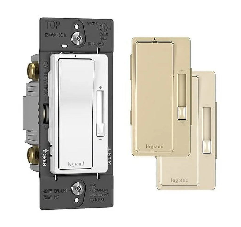 Single RHCL453PTCCCV4, and Count Switch, Way Dimmer Pole 3 Paddle Switch, Legrand Light Wall Dimmer Faceplates Dimmer, Pass Radiant & Interchangeable Switch 1 Tri-Color - Seymour Rocker