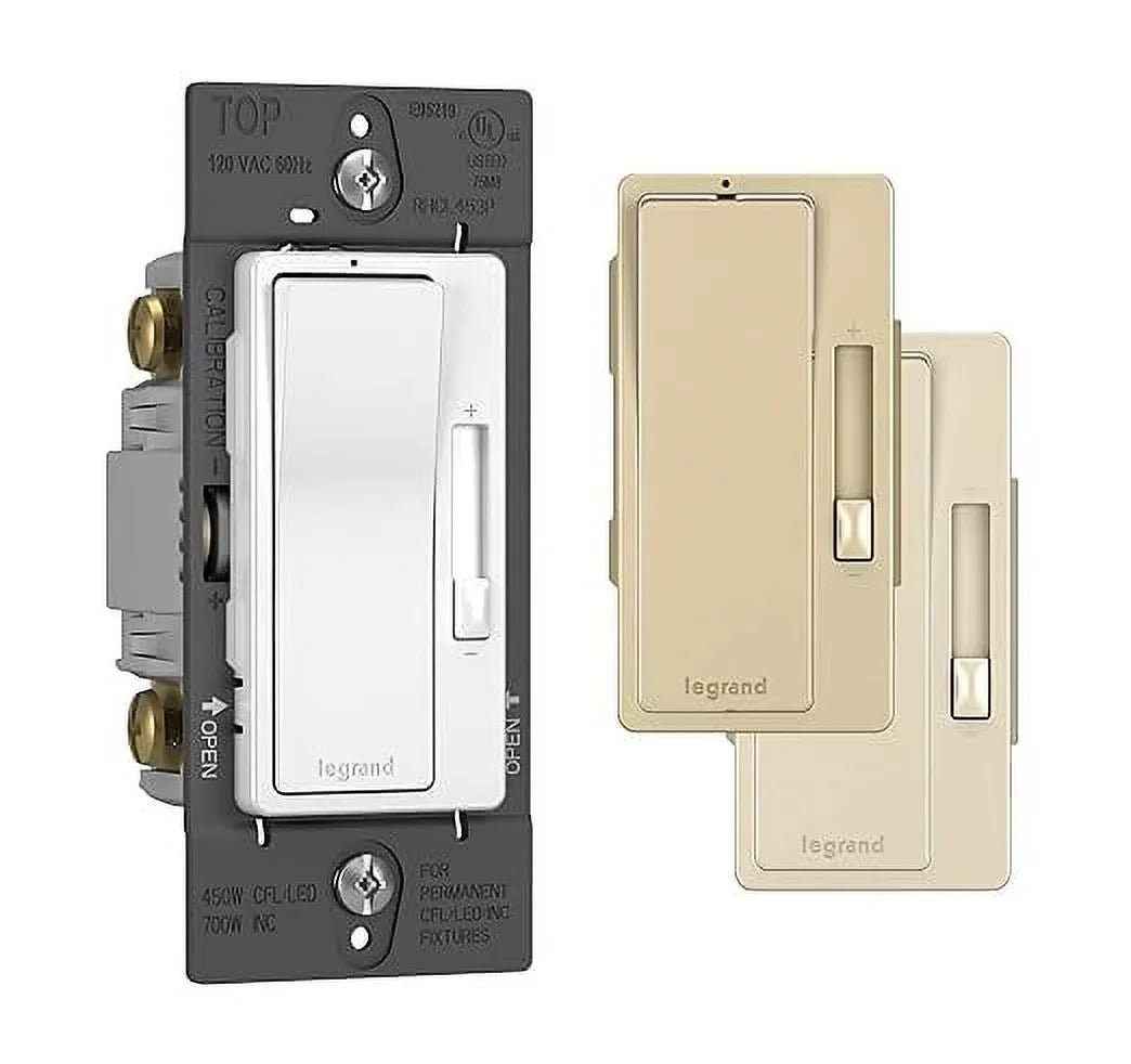 Single RHCL453PTCCCV4, and Count Switch, Way Dimmer Pole 3 Paddle Switch, Legrand Light Wall Dimmer Faceplates Dimmer, Pass Radiant & Interchangeable Switch 1 Tri-Color - Seymour Rocker