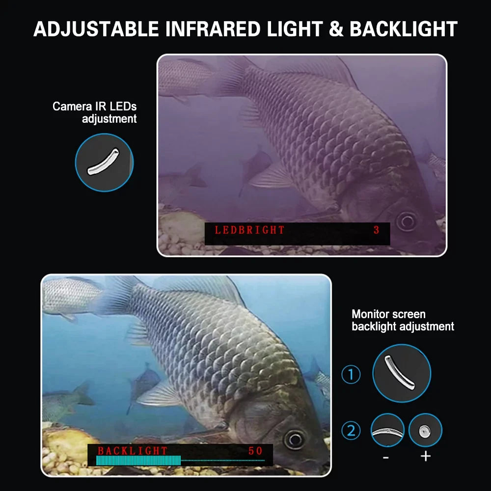 Sea Fishing with Portable 720P for Boat Waterproof Camera Fish Display Ideal Finder LCD Fishing Underwater