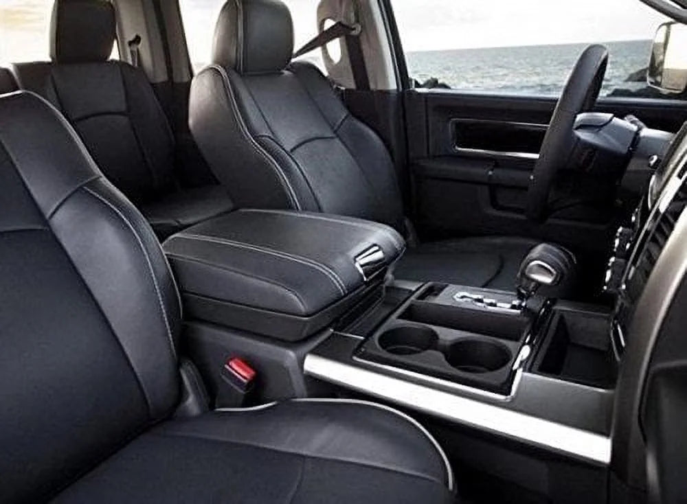 Ram Black with Ram Fit Officially Select Custom Armour for Logo Models Cover Licensed Embroidered Seat Console Center -