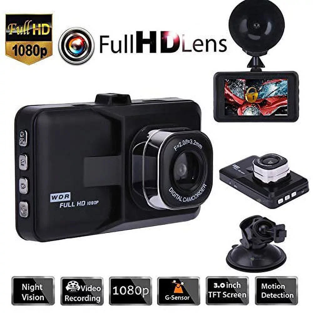 Video DVR Memory GPS Cam Dashboard Card Camera 32GB DVR Dash G-Sensor 1080P Car Vehicle 3.0" Recorder