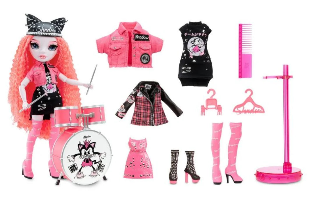 Mix Fashion Years Kids 6-12 Match Great Playset, Neon Outfits Accessories Doll. Old Pink) Pinkett High & for (Neon Rainbow & Collectors Designer Band Gift Rock Shadow-Mara 2 Shadow Vision