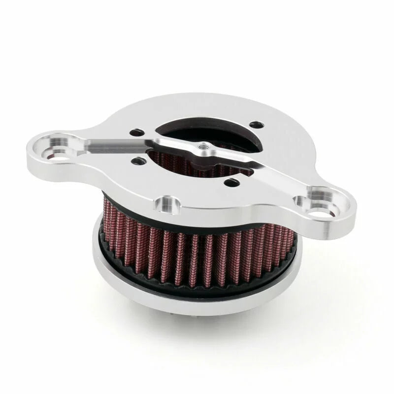 Filter System Intake Cleaner Air Sportster for Kit in Harley-Davidson XL883 XL1200 Silver 1988-2015
