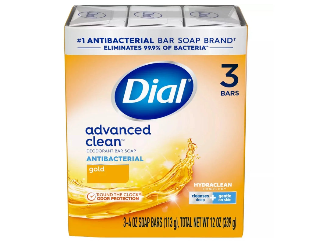 of Gold, Bar, Antibacterial 4) Deodorant (Pack 4 bars, 3 oz ea Soap Dial