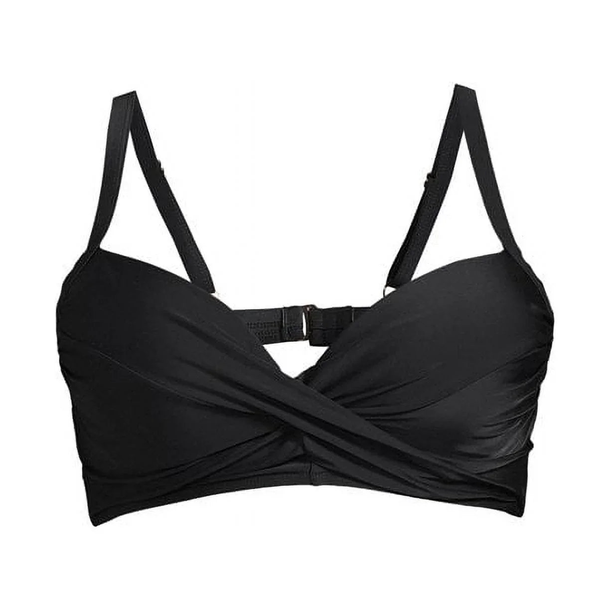 '+ Front S Shirred Waist Nicole Top 2Pc BLACK Miller Twist Bikini Bottom Hi