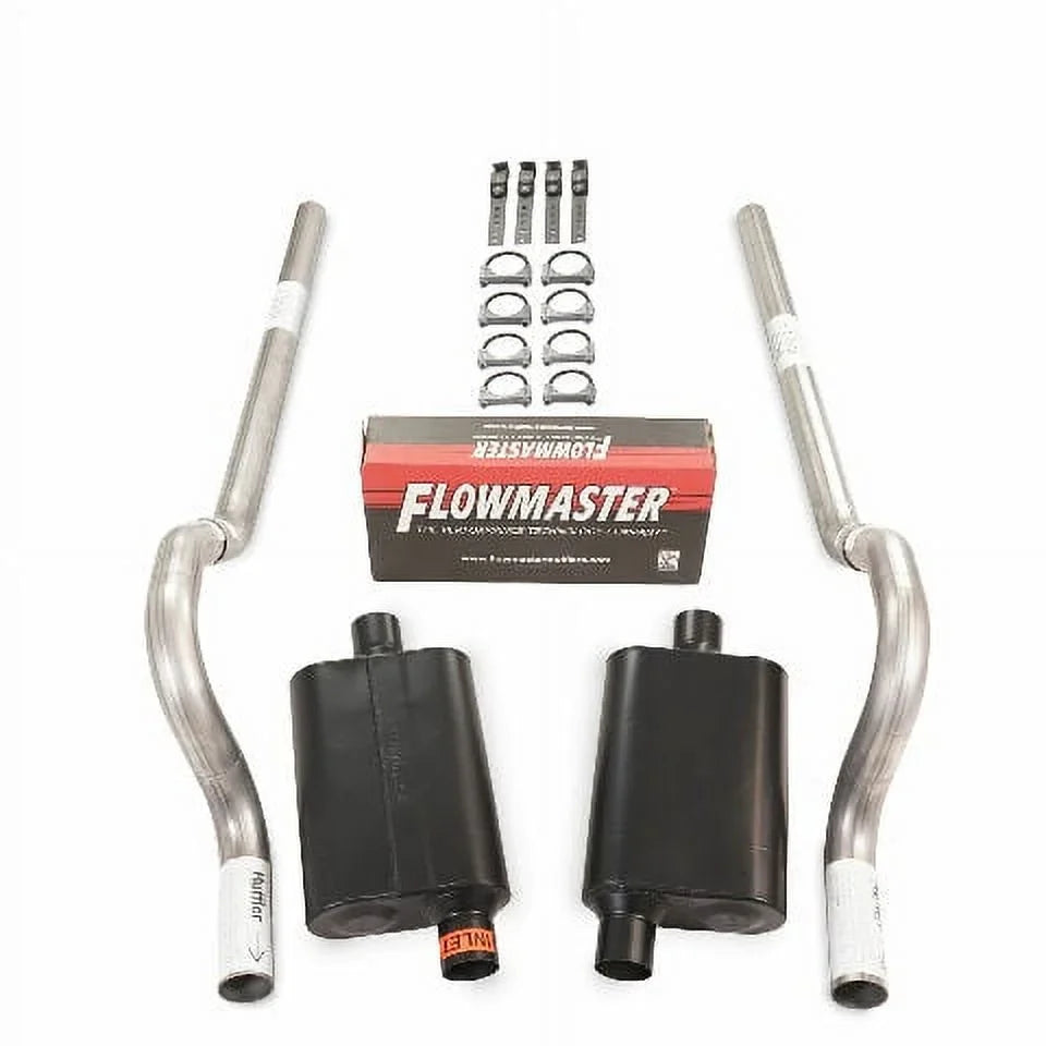 Body T 2.5" Flowmaster Kit Exit B No 62-74 Super Car Mopar Dual Exhaust Rear 44