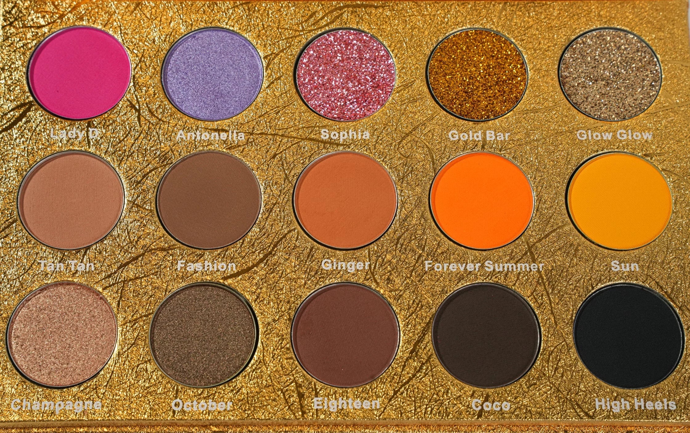 Vibrant Matters Eyeshadow Palette, Palette, Wags Colors and Gold High Pigmented Summer