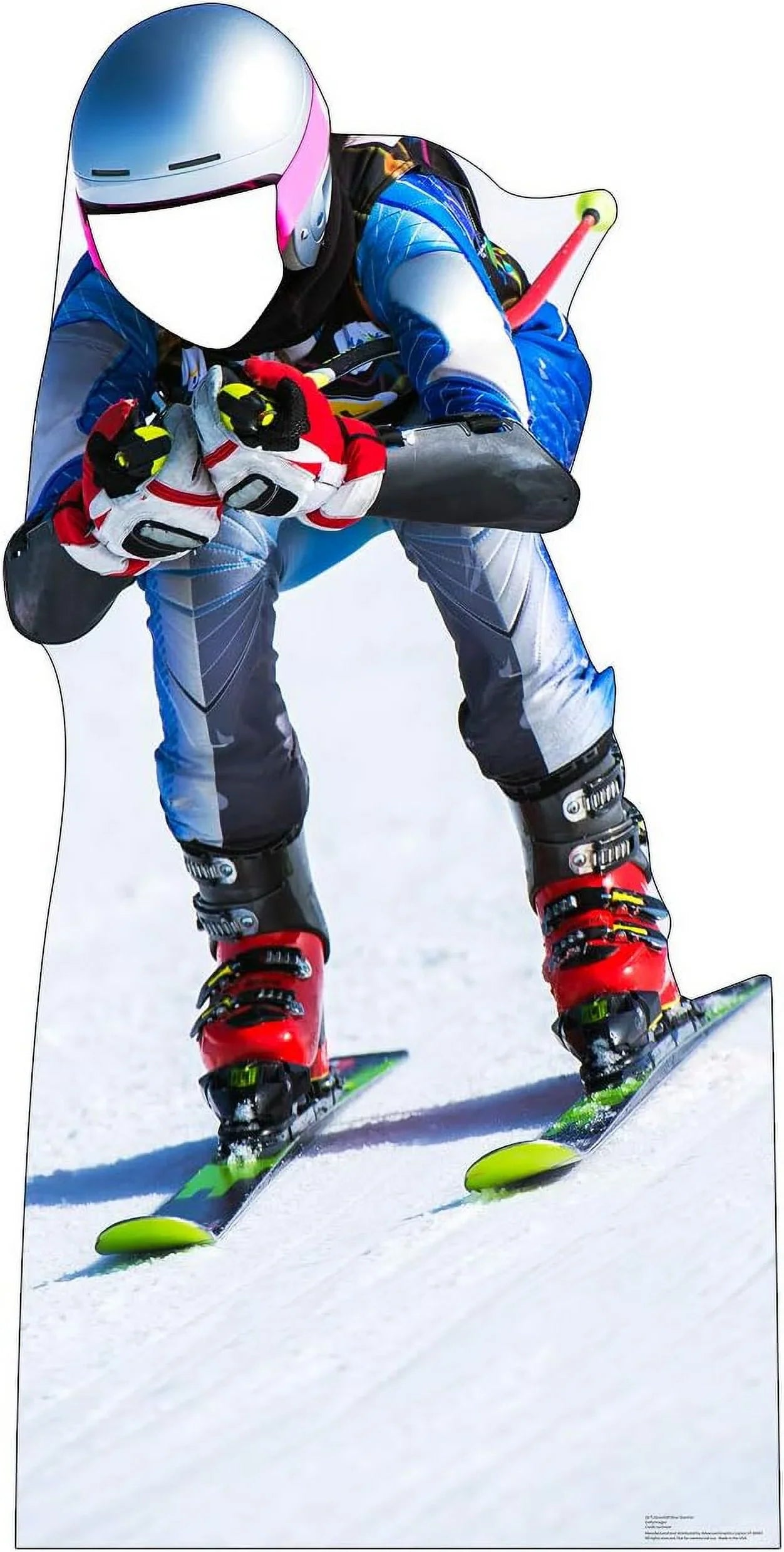 Size Stand-In Skier Life Cutout Cardboard Downhill Standup