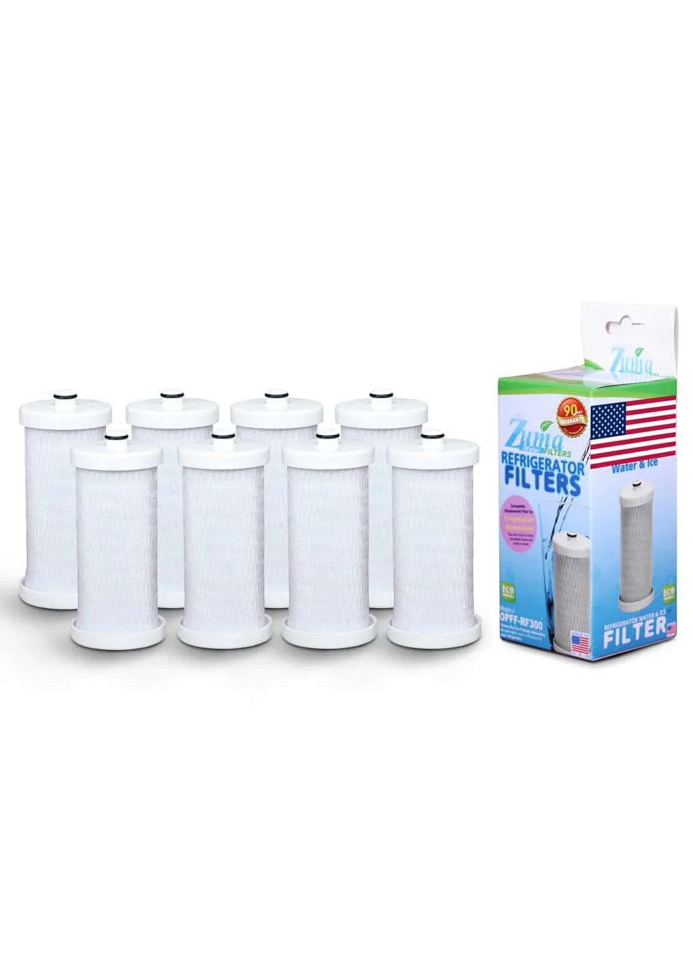 , Compatible , Model NGRG-100 Frigidaire® U.S.A. 8 Brand ZUMA in - Pack Water # Made OPFF-RF300 with Ice and , Filter -