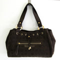 Women's Handbag,Tote Logomania Pre-Owned Bag Canvas Brown (Good) Bvlgari