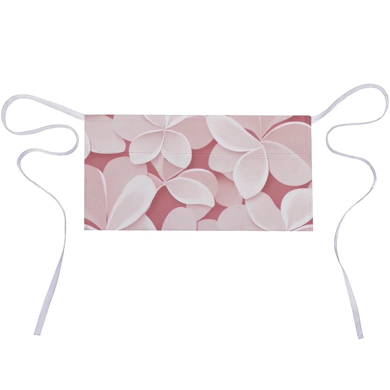 Material Apron Cooking Petal Durable Half Body Polyester Pink and Pocket Women's with Fashionable