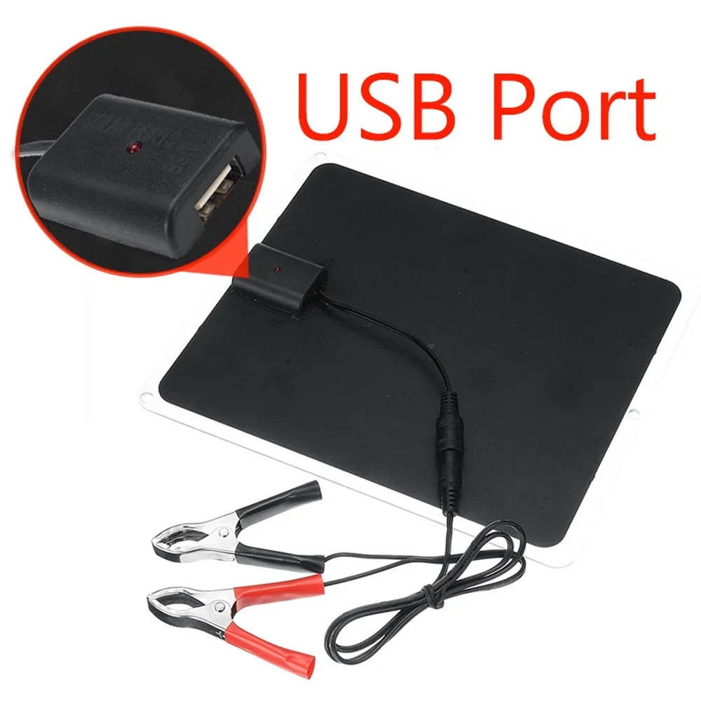 Silicon Panel Portable Monocrystalline Solar Htovila USB 20W Camping, Hiking, for and Recharging
