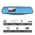 140 Backup Camera DVR Monitor 3 HD Car 1080P Rearview Degree video Mirror Inch