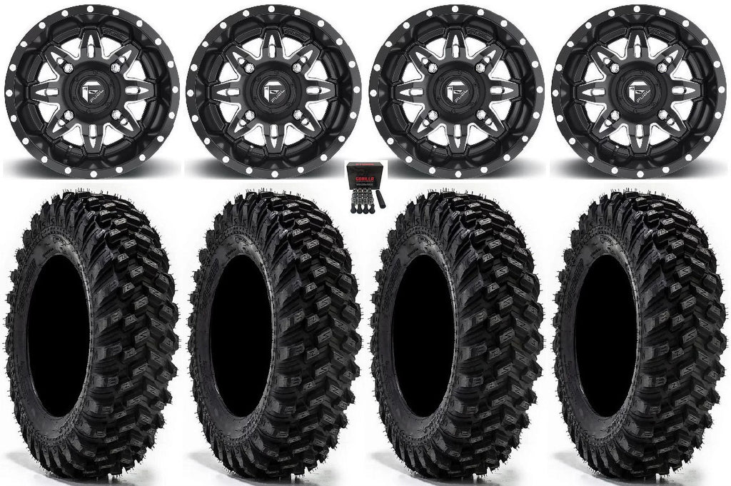 Talon 15" Maverick 1000 / Fuel XT 32" Lethal Warrior X3 / Sticky Pioneer Black Honda Wheels Can-Am Tires
