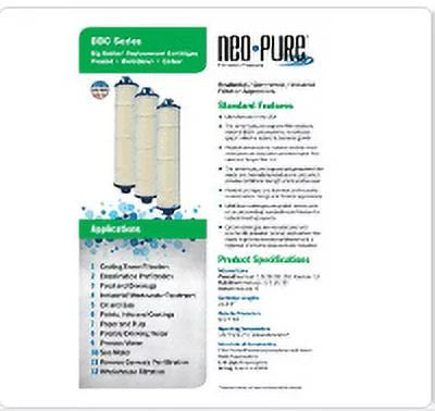 Bubba Watts Bubba Neo-Pure Compatible Depth Cartridge Big Filter BB150-HMB01 1 housing BBH-150 BBC-150-D1 Micron Big with Replacement