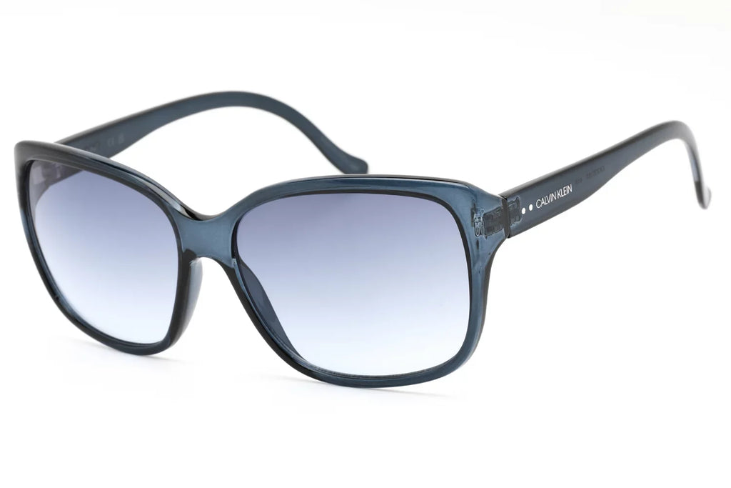 Klein Gradient Sunglasses 60 Oversized Ladies Blue 410 Calvin CK20518S