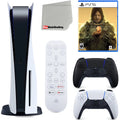 Playstation Midnight Cloth Microfiber Bundle and Stranding (Sony 5 Controller, Starter Media PS5 Accessory Disc Version with Director's Sony Disc) Death Cleaning Remote, Extra Black Kit Cut,