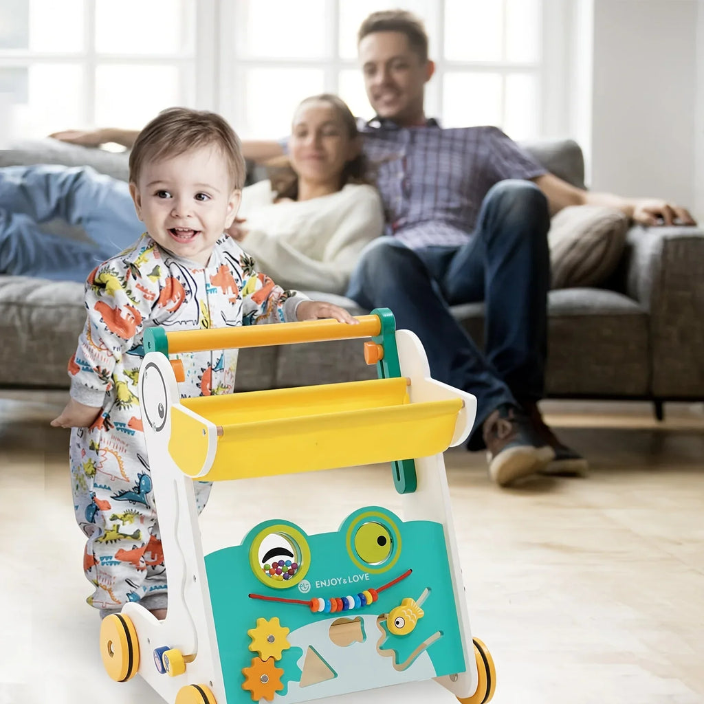 Sorter Multiple Toddler with Fishing Sit-to-Stand Learning Infants for Baby Shape Xylophone Boys Center Entertainment Toy Baby Along Girls Kids Activity Walker Trolley Push Walker Wooden Push