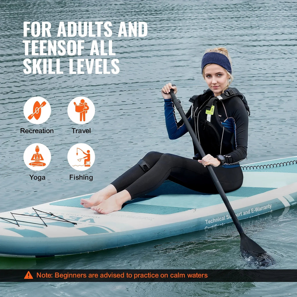 Up Inflatable Board Sup Paddle 11' SKYSHALO with Paddle Board Stand Surf Accessory