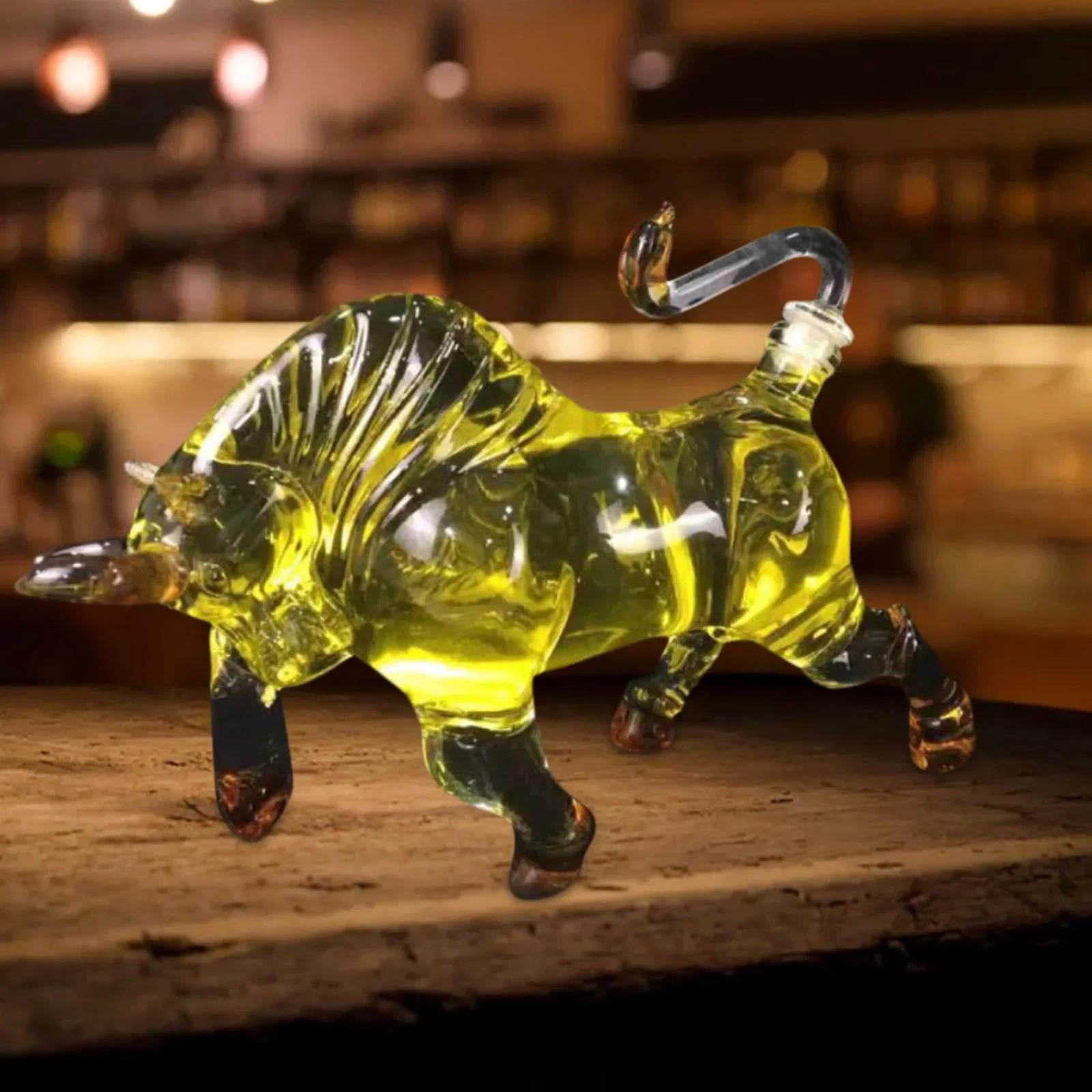 Glass Style for Vodka Bull 1500ml Decanter Novelty Shaped Brandy