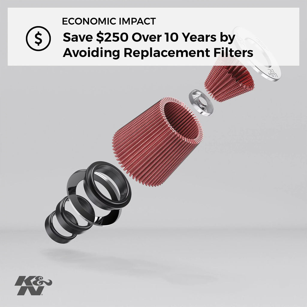 Base; 5.875 Washable mm) 4.5 RU-4740 Top Flange Filter: mm) K&N (149 4.5 (114 Universal 6 Round Tapered; Engine Clamp-On mm) in in ID; , mm) Height; and in (114 Air in (152 Reusable: