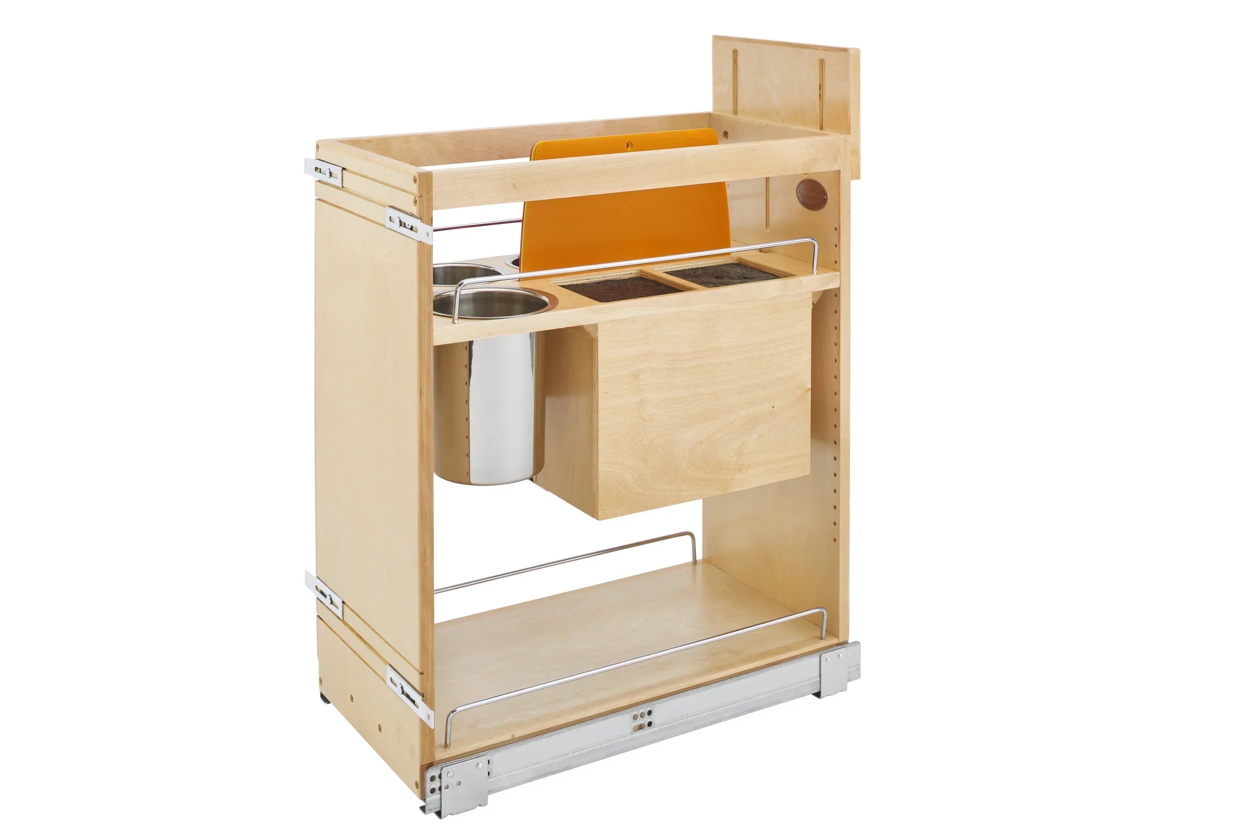 Knife Cabinet Block 11-3/4" Classics Rev-A-Shelf 448Kb-Bcsc-11C Wood Base Pull Wood Out