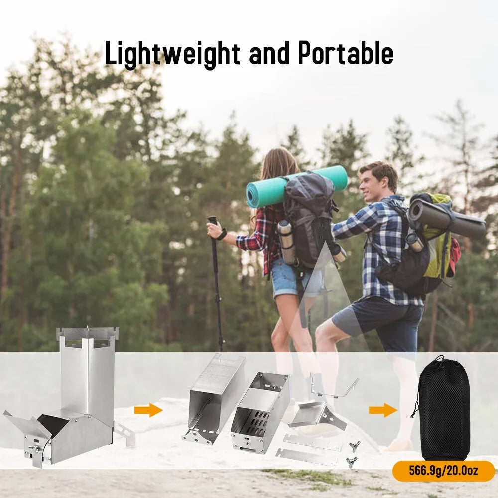 Stove Stove Wood Stove Picnic Stove HuntersTent Wood furnace,Tent Lixada Steel Stainless Wood Stove Stove Handle TentCollapsible Bbq Steel Wood Stove Camp With Stainless