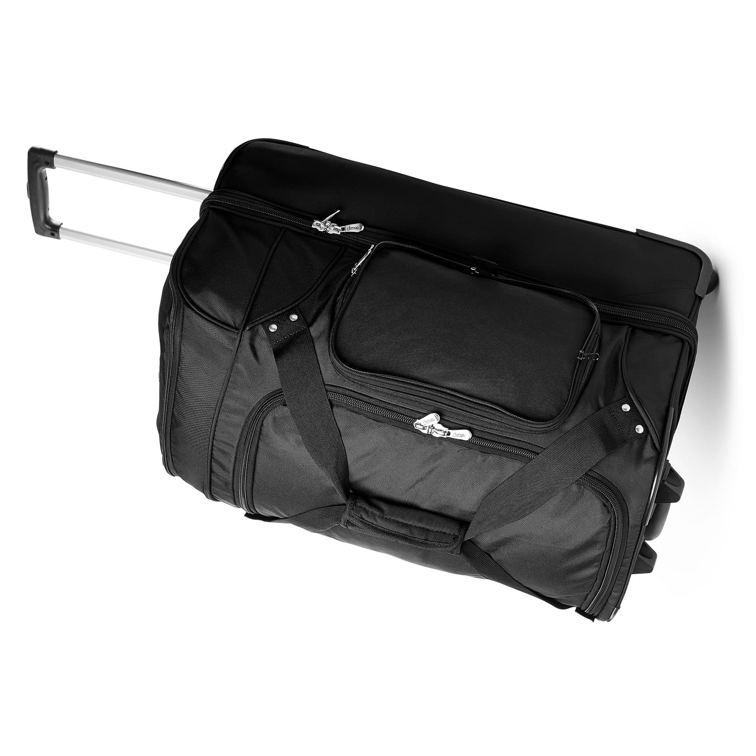 27'' 2-Wheel Rolling Duffel Bottom Buckeyes Ohio Drop Black Bag MOJO State