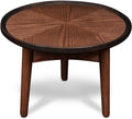 Bedroom, Room, & Coffee - Balcony Wood Table, Table with Standard for Oak Round Solid Side Living Solid Structure Hardwood Feet Table CONSDAN Nesting