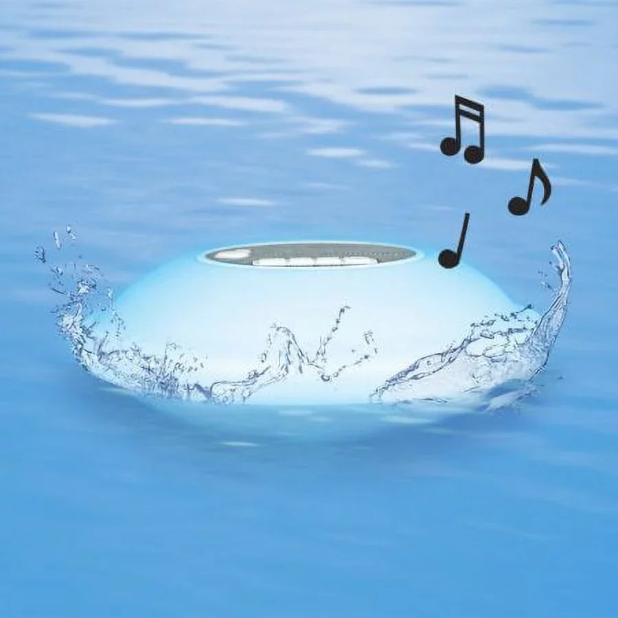 Swimming Functionality Speaker with Call for Portable Display LED Backlight Outdoors Floating Multi-Light Waterproof 7 Bluetooth Lakes, - Poolmaster Phone Pools, Color