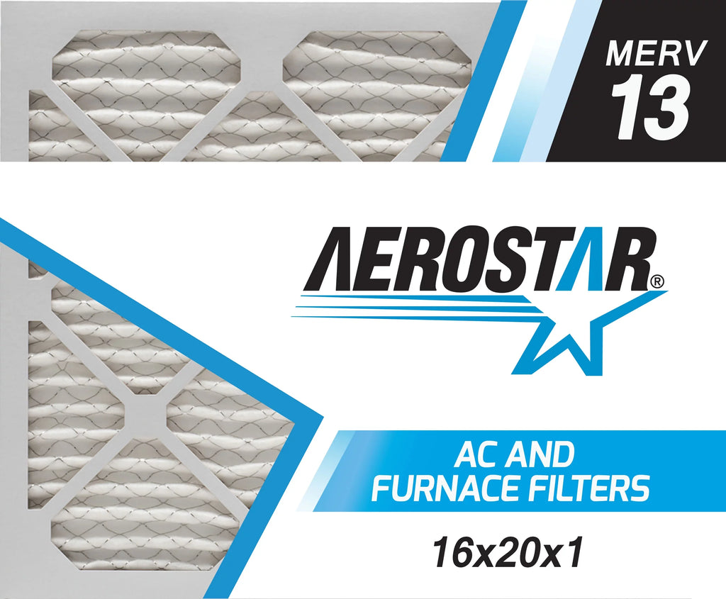 13, Box 16x20x1 in 4, of the Aerostar Air Pleated 16x20x1, MERV Made Filter, USA