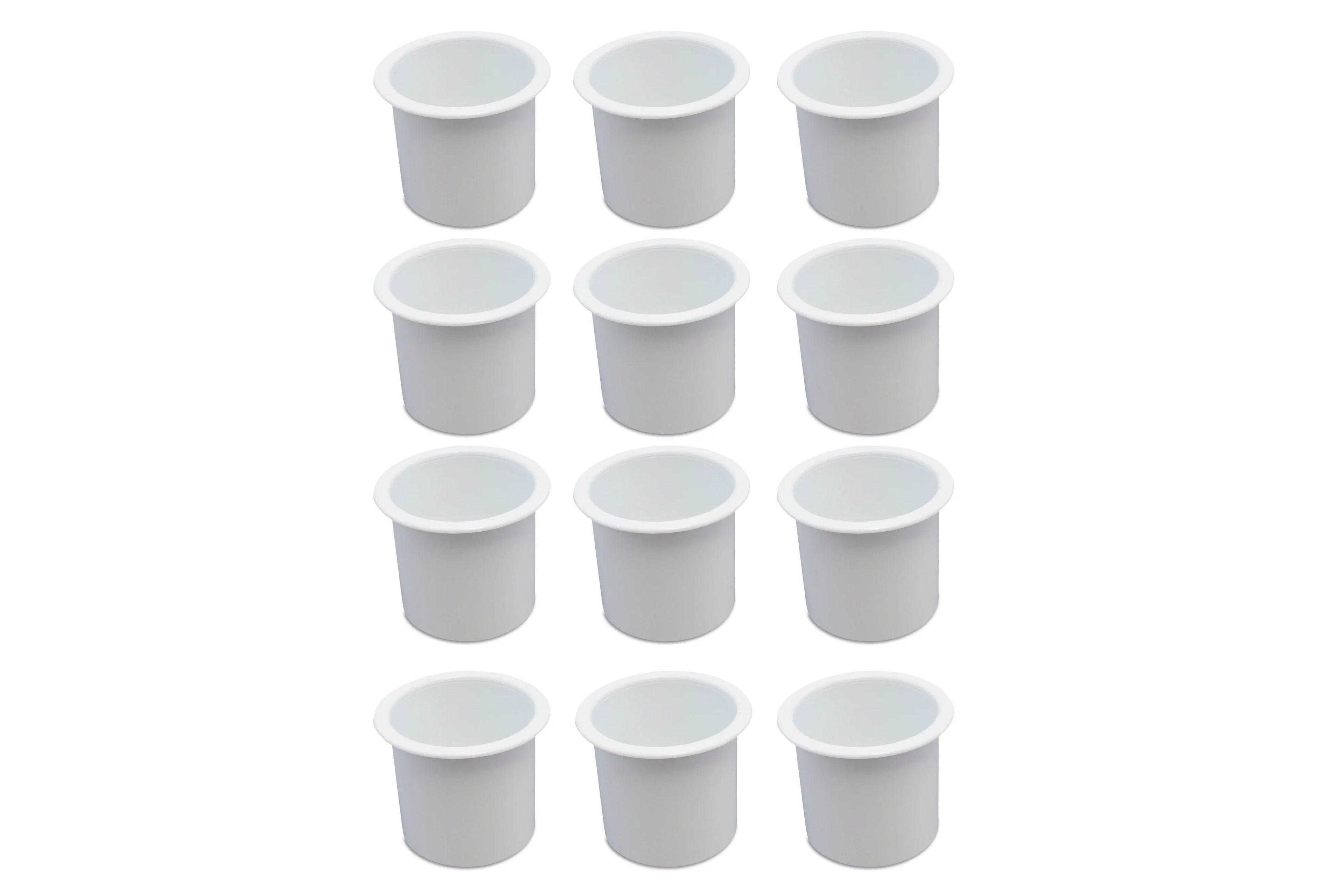 Truck Recessed Pocket Motorhome Car Plastic Marine 12 Camper Table Sofa Drop Holder RV Universal In Cup for Insert Boat Game White Pontoon