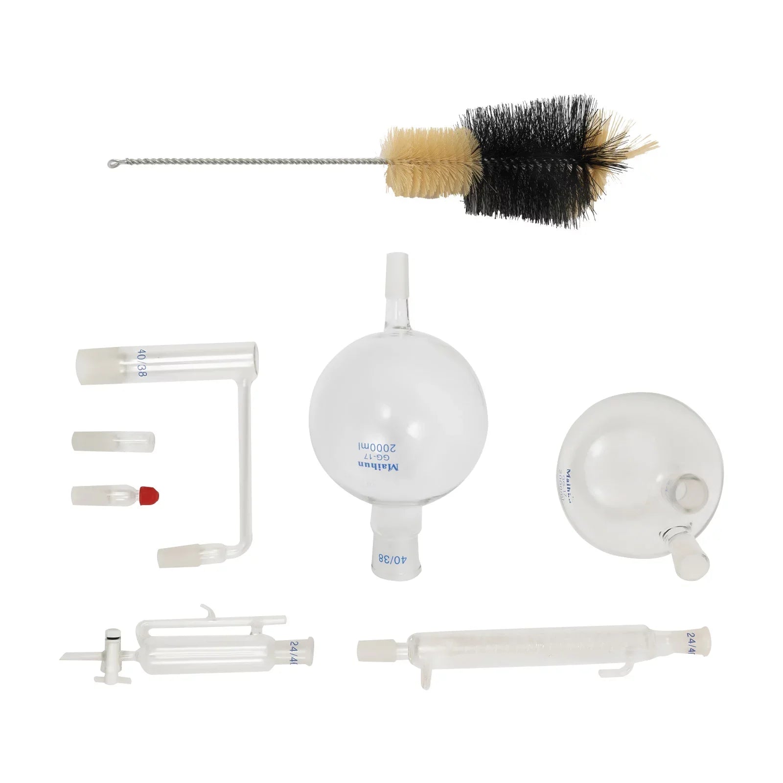 Miumaeov Purifier Stove Essential Essential + Hot Lab 2000ML Apparatus with Separator Glass Distillation Oil Water + Distillation Distiller Condenser Kit Steam Oil