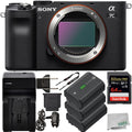with Card, Alpha Essential Only, Batteries Supplied 64GB 2x Digital (Body Sony SanDisk Black) Bundle FZ100 Accessory More PRO & Seller - Includes: Mirrorless a7C Extreme Memory Camera Replacement
