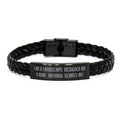 Me!, Mom. Bracelet, Nothing Scares Love Nice Designer Landscape Leather am Day Mom I a for a and Mother's Mother, Braided