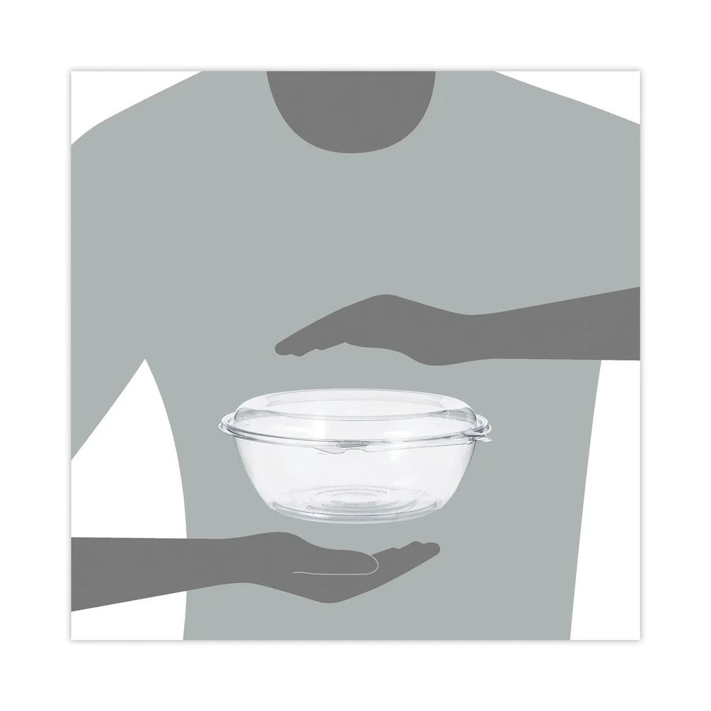 8.9 Tamper-Evident Bowls Lid, 100/Carton 48 Dart x Tamper-Resistant, oz, Clear, Dome Diameter 3.4h, with Plastic,