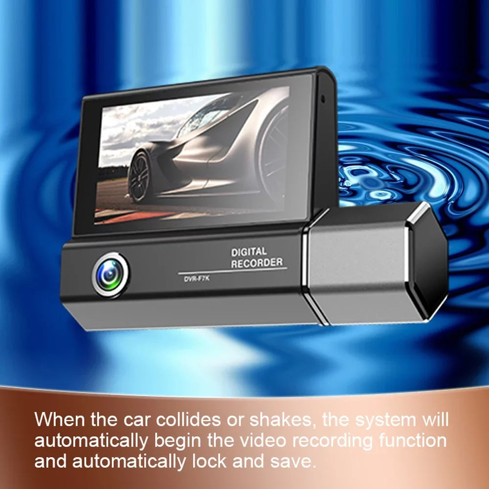 Cameras Cam Car Mirror 3 Clear Recorder Recorder Car Driving Camera Video 4in Rearview Safety Dash Recording Camcorder Auto Car Docooler