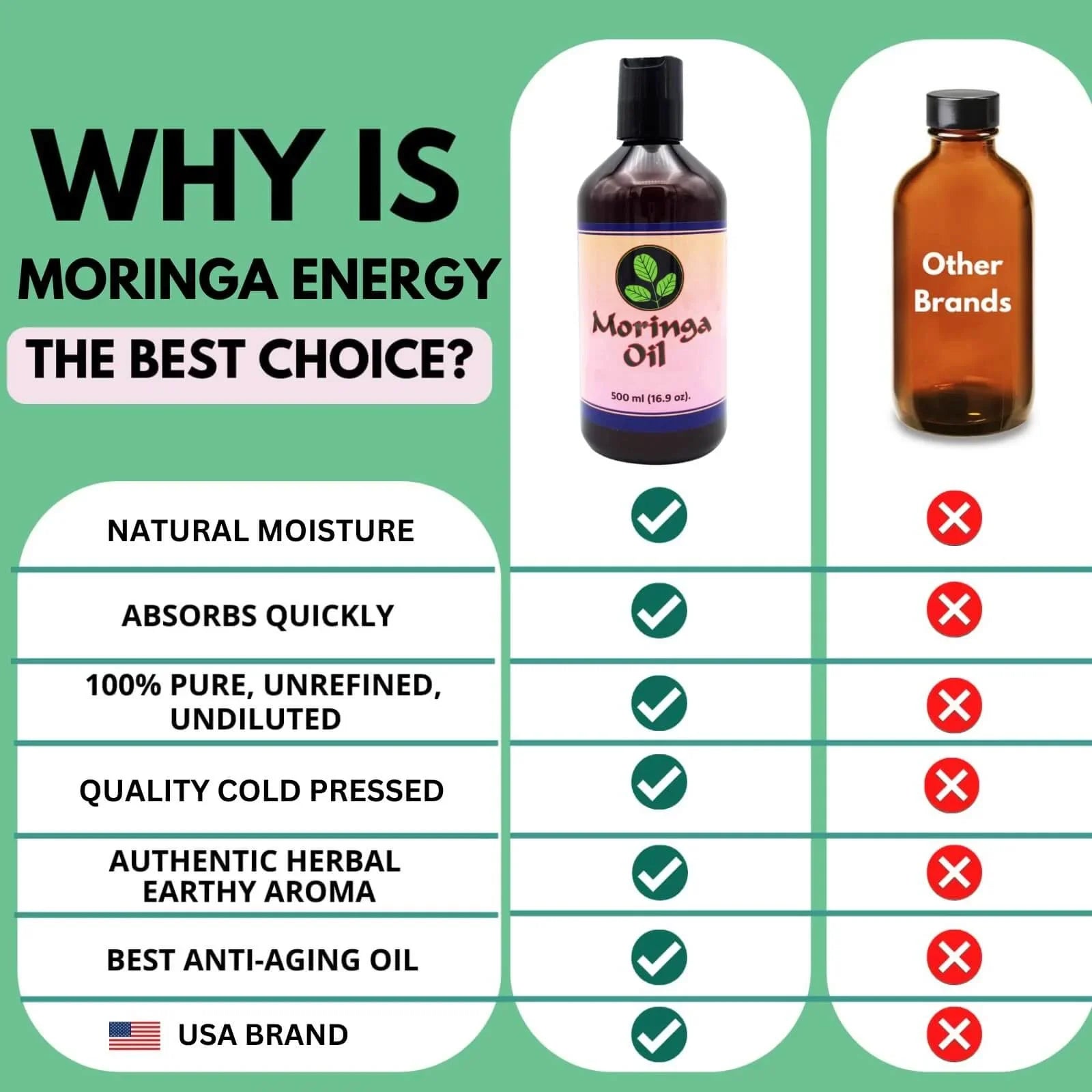 for Oil Moringa Oil 16.9 with Nutrients Life by Skin and Oil, (500ml) Pure 93 Seed Hair oz, Moringa Energy Moringa 16.9oz