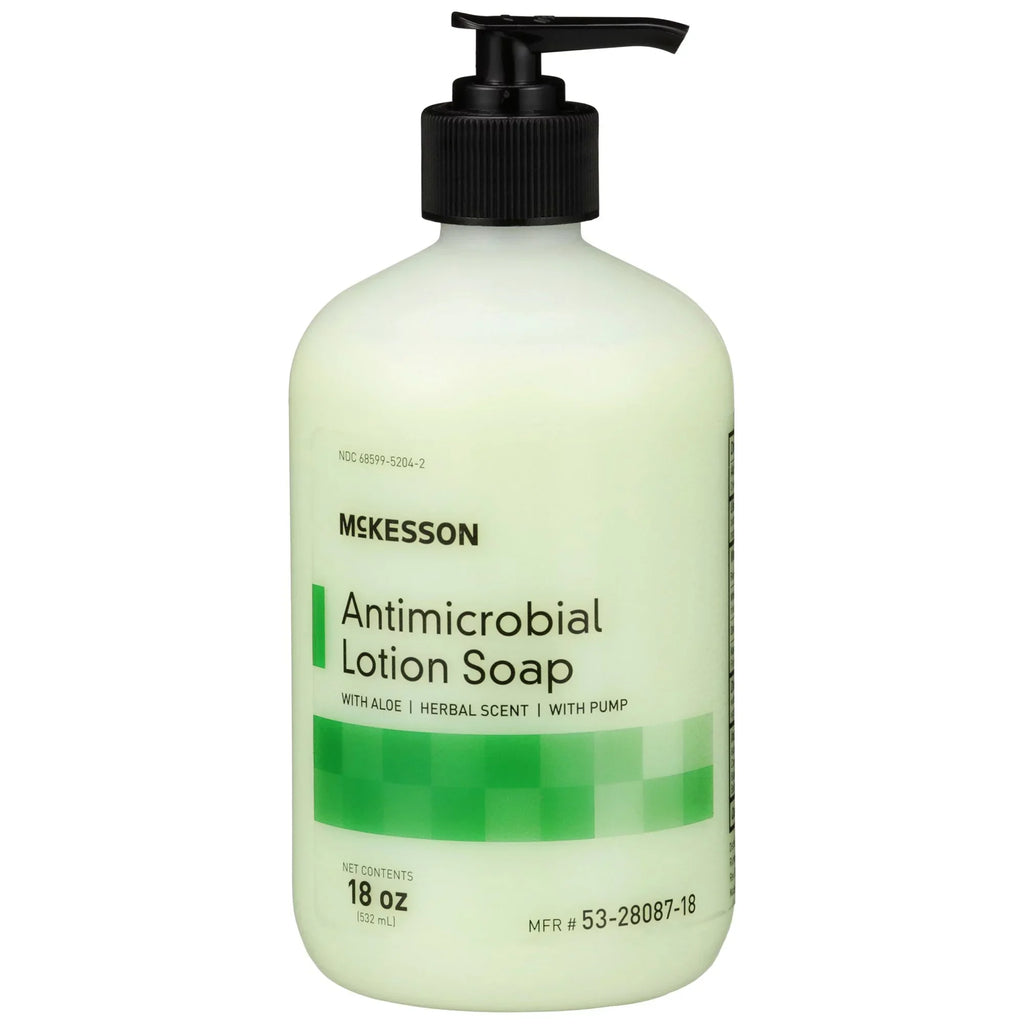'- Antimicrobial Lotion oz, 12 with Aloe Scent, Herbal Hand Ct 18 Soap McKesson