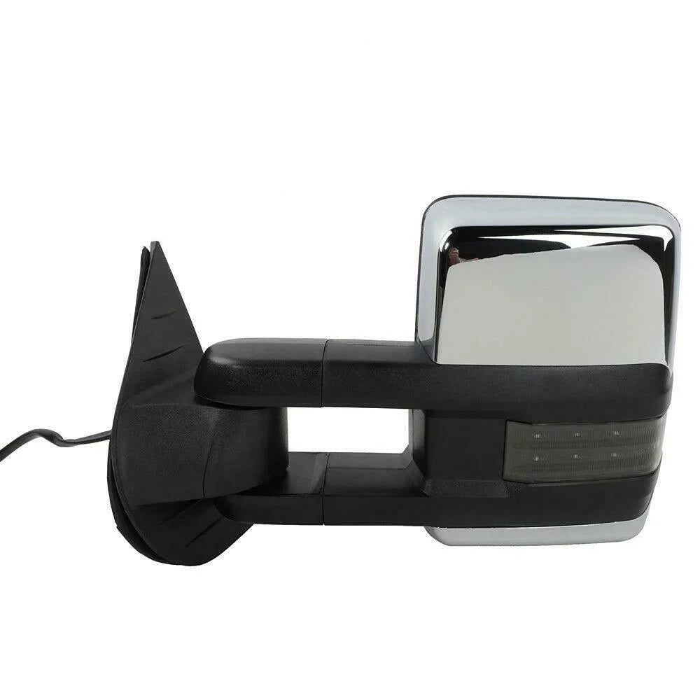 Signal&Backup Heated Mirrors Chevrolet Power For Chrome Gmc Led Towing Lamp