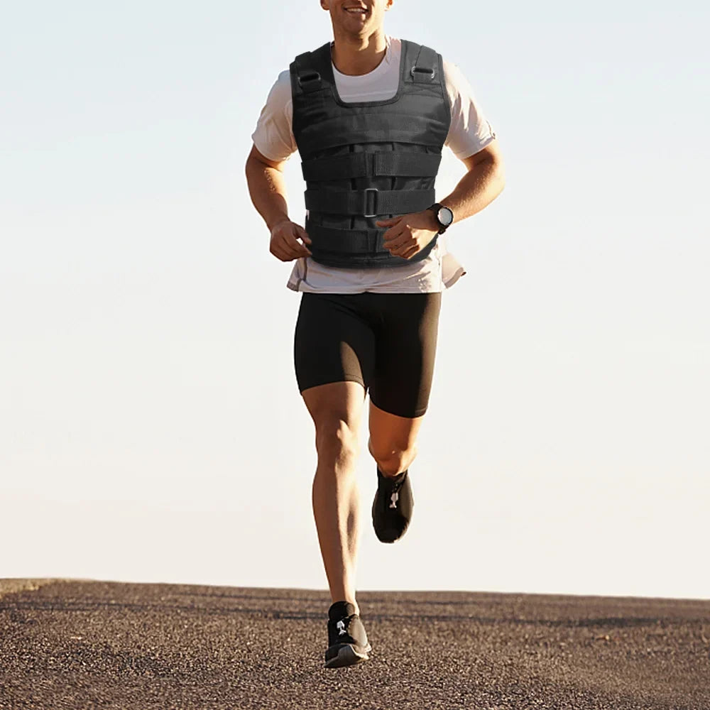 Exercise (Empty), Training for Max. Strength Vest Loading Walmeck 50kg , Load Waistcoat, Weighted Oxford Weight Adjustable