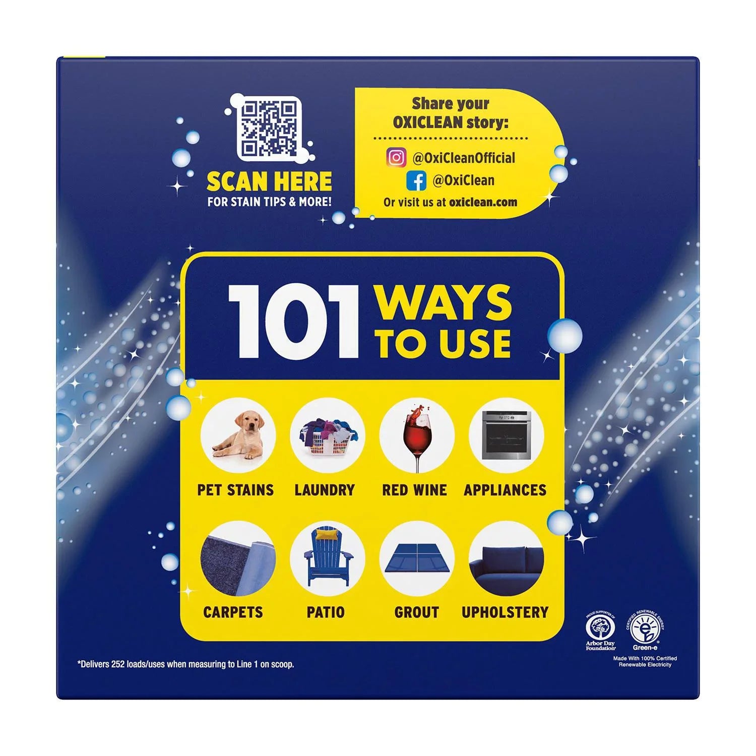 Remover, 252 Stain OxiClean Max Loads Efficiency