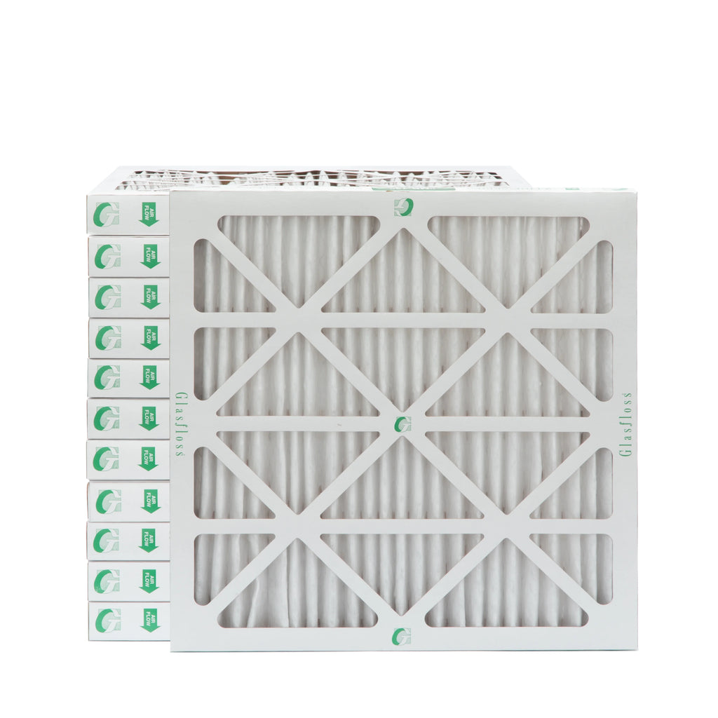 by Pack 20x20x2 Air 1-3/4 Pleated 2" Inch Filters Actual 19-1/2 MERV 19-1/2 x 13 of Glasfloss. x Size: 3
