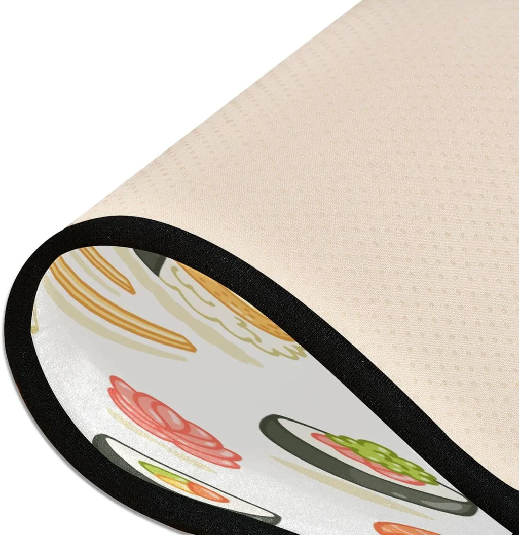 Kitchen Mat Non-Slip Bathroom Japanese Runner Home 24"x72" Washable Area Sushi Soft Decor - Rugs Entry Gifts for Floor Ultra Rug